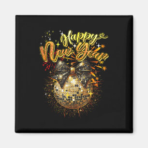 Happy New Year Coquette Bow Disco Silvester Magnet