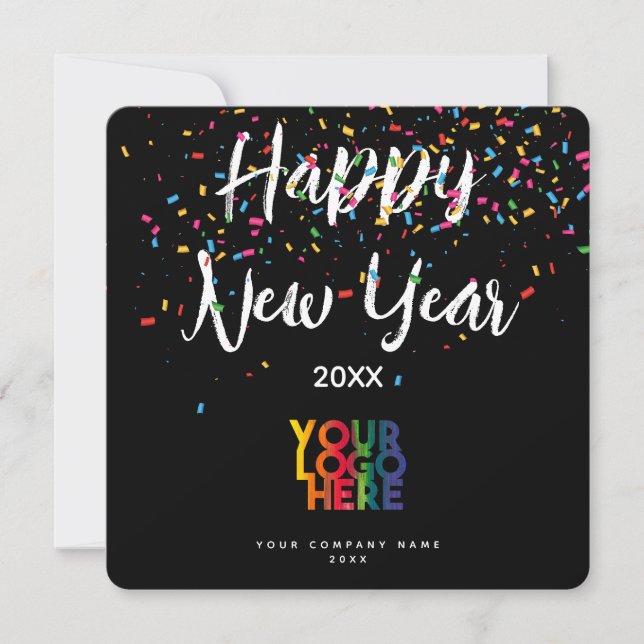 Happy New Year Corporate Business Logo Holiday (Vorderseite)