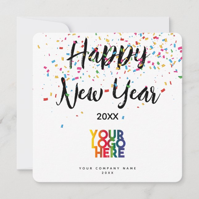 Happy New Year Corporate Business Logo Holiday (Vorderseite)