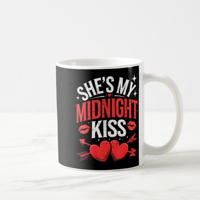 Happy New Year Couples She's My Midnight Kiss Vale Kaffeetasse (Rechts)