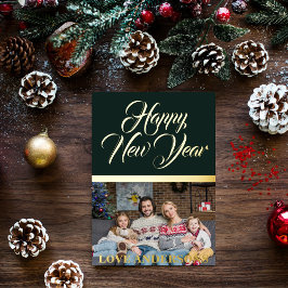 Happy New Year Custom Foto Folien Feiertagskarte
