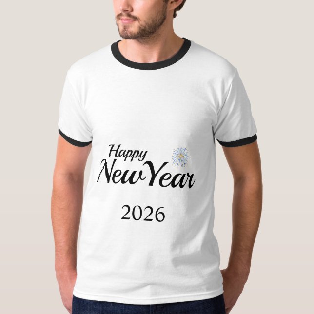 Happy New Year Custom Present T-Shirt (Vorderseite)