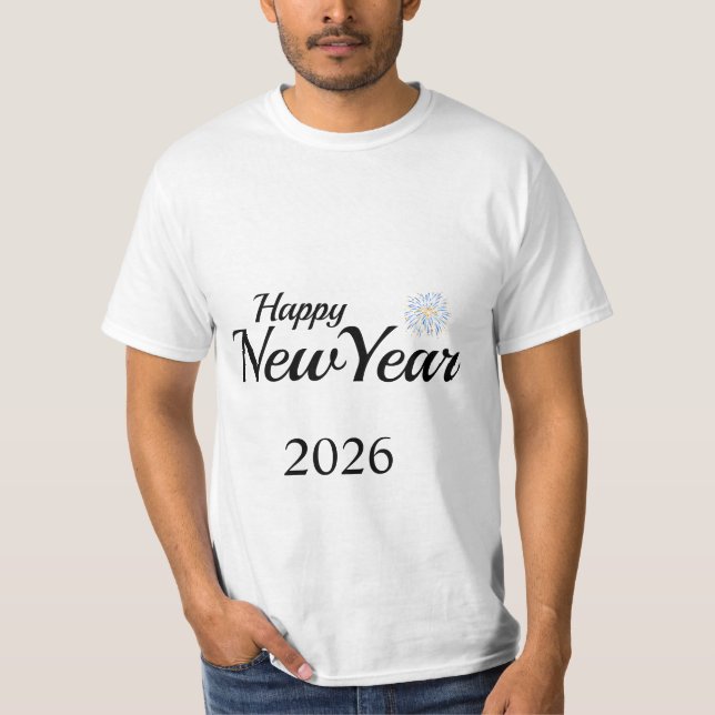 Happy New Year Custom Present T-Shirt (Vorderseite)