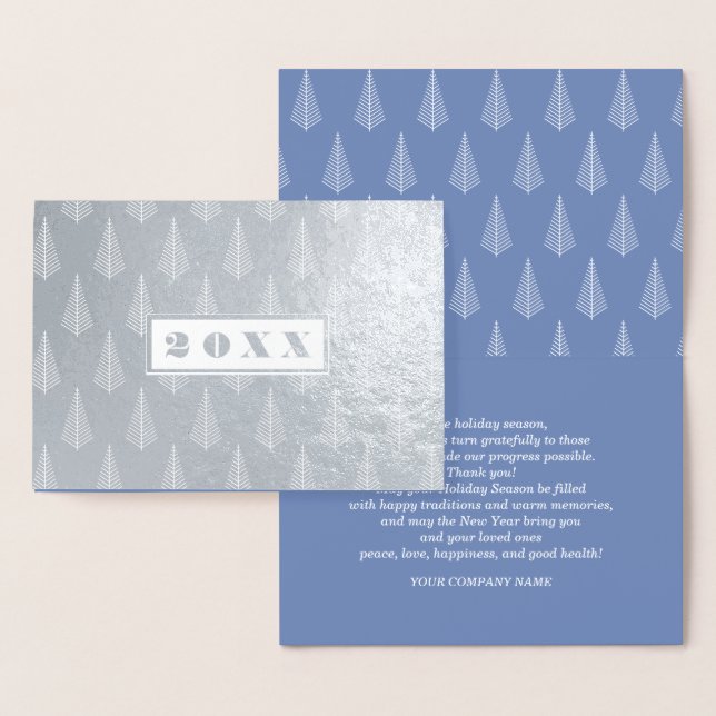 Happy New Year | Custom Year Luxus Real Foil Card Folienkarte (Anzeige)