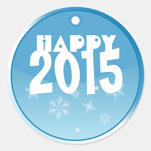 Happy New Year Customizable Aufkleber (Vorderseite)