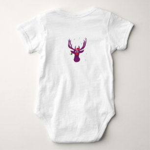 Happy New year Deer Baby Jersey Bodysuit Baby Strampler