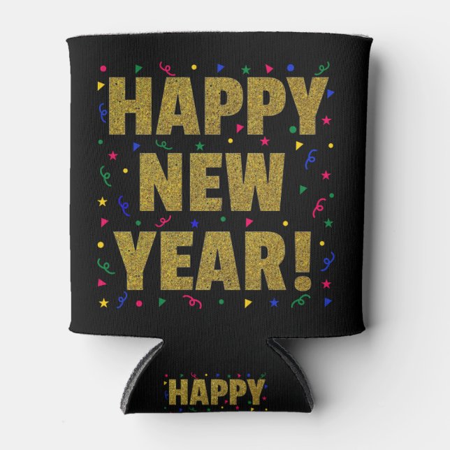Happy New Year Dosenkühler (Vorderseite)
