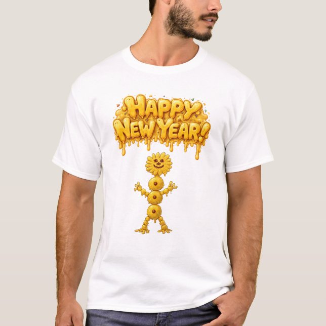 Happy New Year Earwax Monster T-Shirt (Vorderseite)
