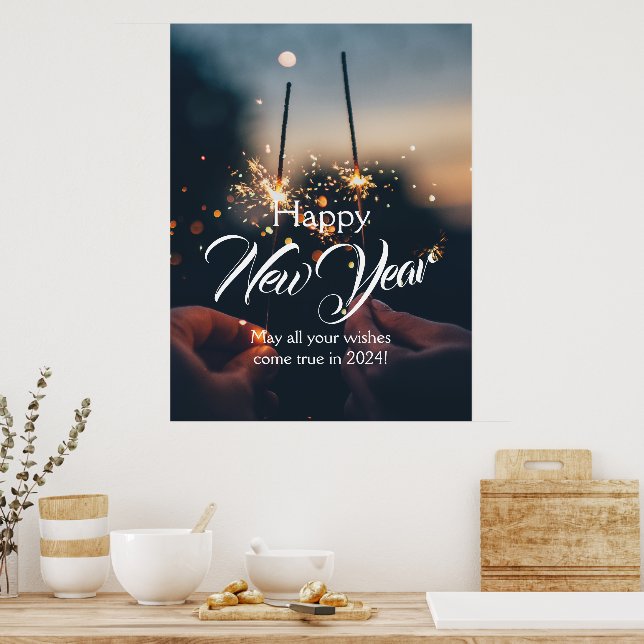 Happy New Year Editable Poster (Küche)