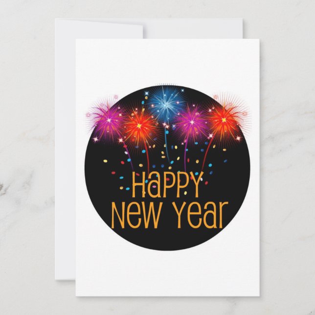 Happy New Year Einladung (Vorderseite)