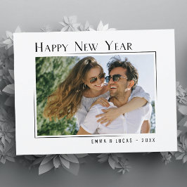 Happy New Year Einzigartig Modernes Minimalstil Fo Feiertagspostkarte