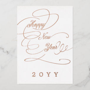 Happy New Year elegantes Drehbuchunternehmen Folien Feiertagskarte