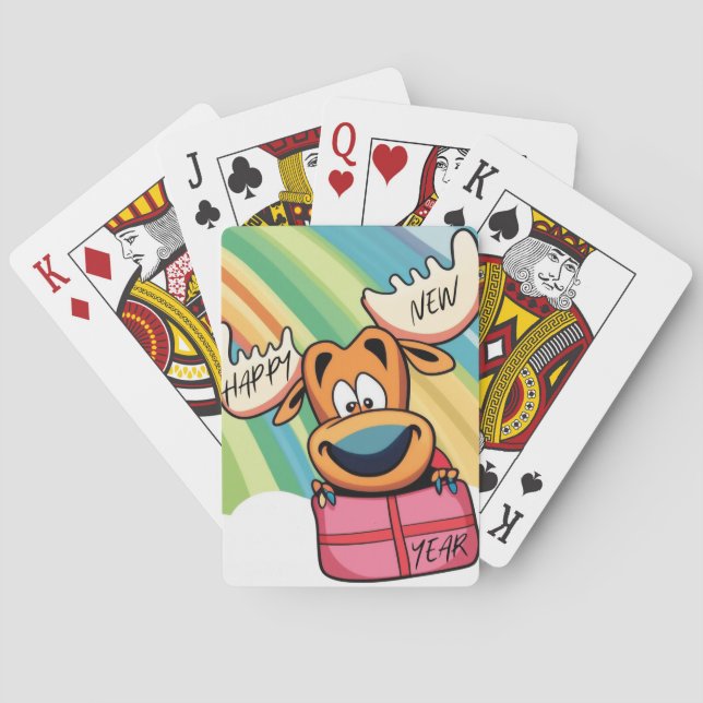 Happy New Year Else - Festivals Design der Feier Spielkarten (Rückseite)