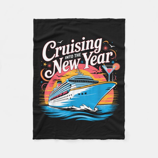 Happy New Year Family Cruise Matching Celebration  Fleecedecke (Vorderseite)