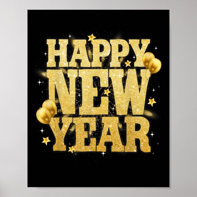 Happy New Year Family Wiedersehen Party Neujahr Poster (Vorne)
