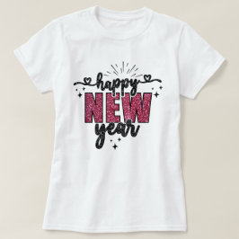 Happy New Year | Feierlicher Glitzer Neujahr T - S T-Shirt