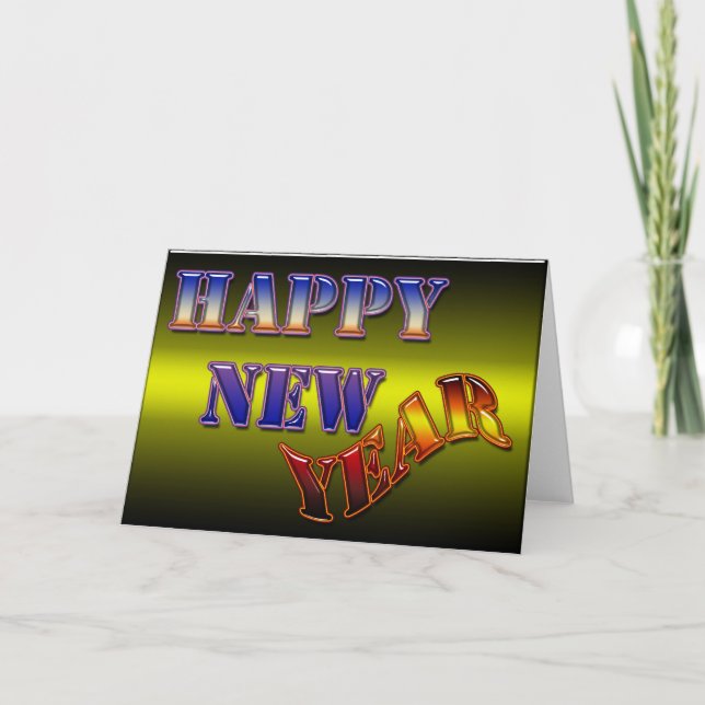Happy New Year Feiertagskarte (Vorderseite)