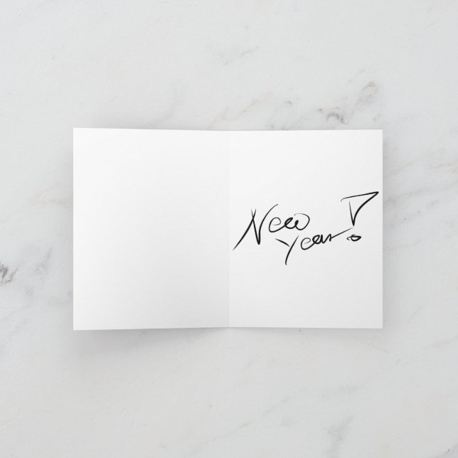 Happy New Year Feiertagskarte (Innenseite)