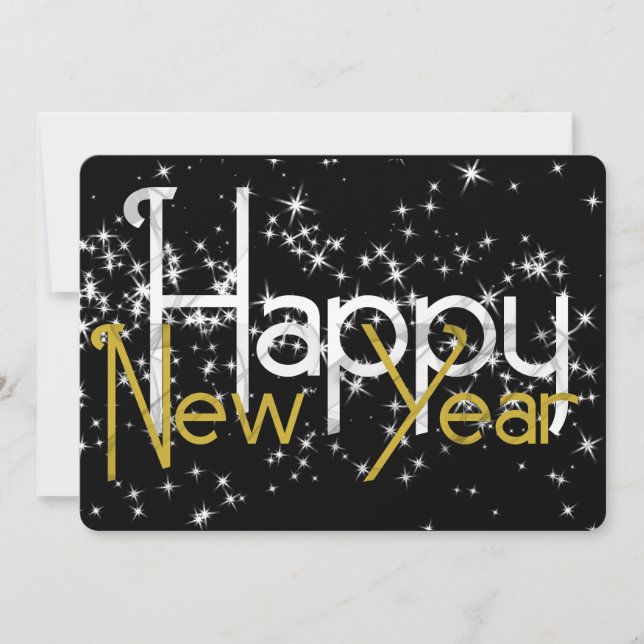 Happy New Year Feiertagskarte (Vorderseite)