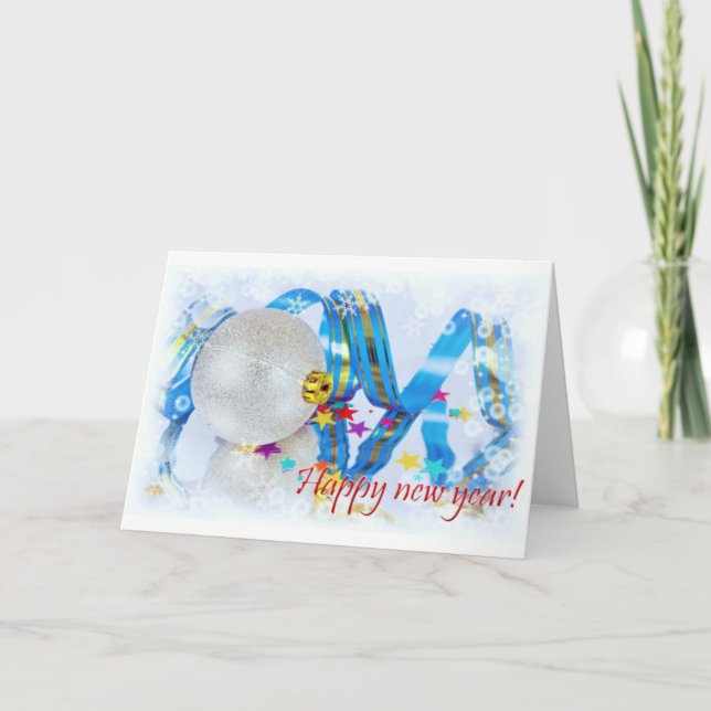 Happy New Year Feiertagskarte (Vorderseite)