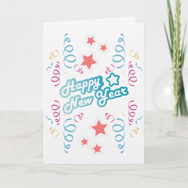 Happy new year feiertagskarte (Vorderseite)