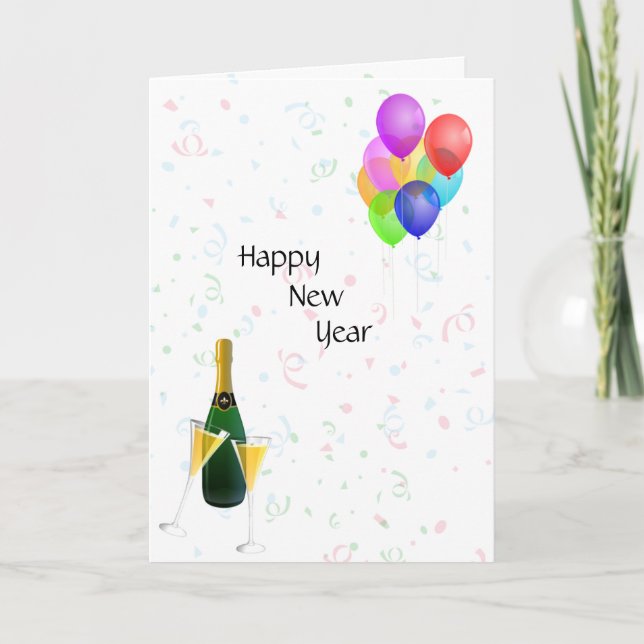 Happy New Year Feiertagskarte (Vorderseite)