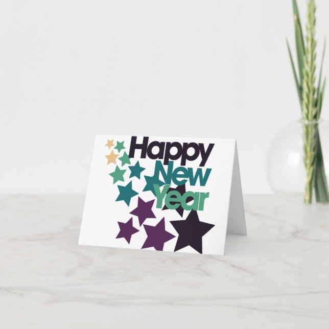 Happy New Year Feiertagskarte (Vorderseite)