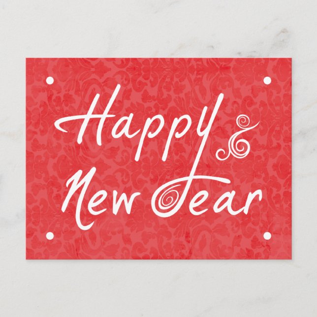 Happy New Year Feiertagspostkarte (Vorderseite)