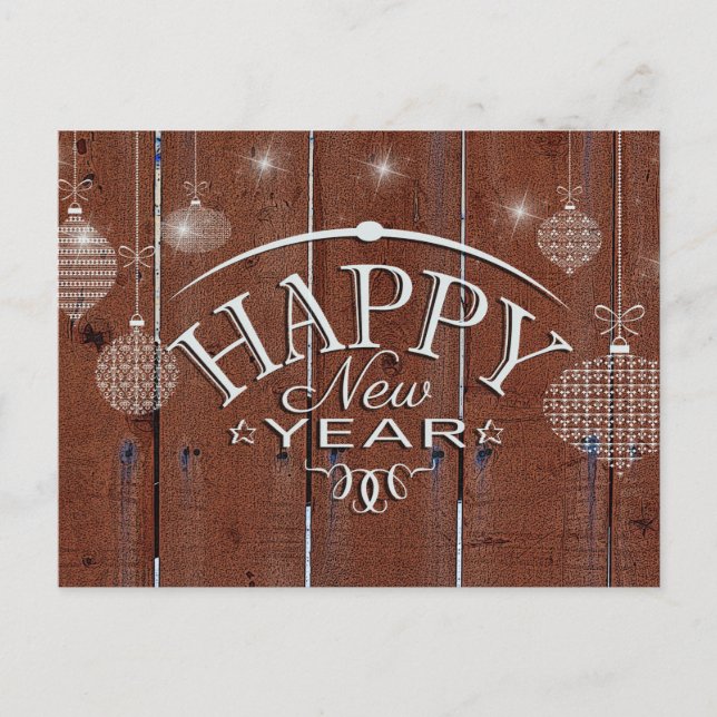 Happy New Year Feiertagspostkarte (Vorderseite)