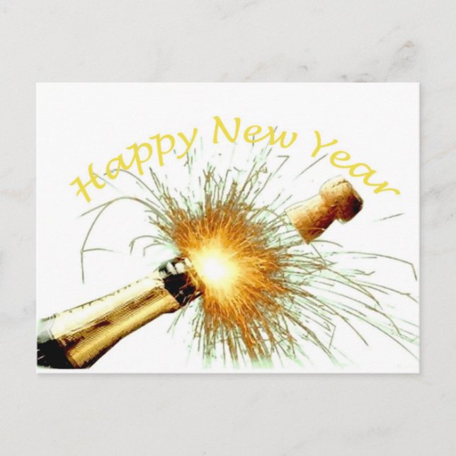 Happy New Year Feiertagspostkarte (Vorderseite)