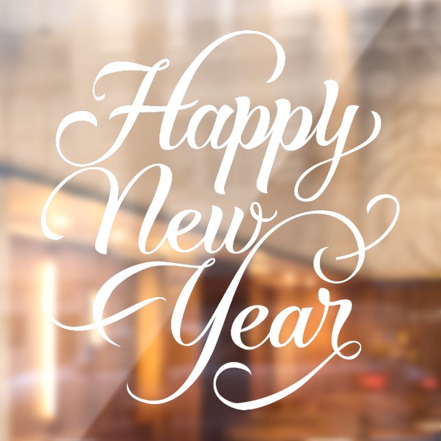 Happy New Year Fensteraufkleber (Blatt 2)