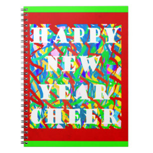 Happy New Year Fest Ferien Design Notizblock