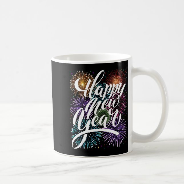 Happy New Year Firework Family Matching Men Women  Kaffeetasse (Rechts)