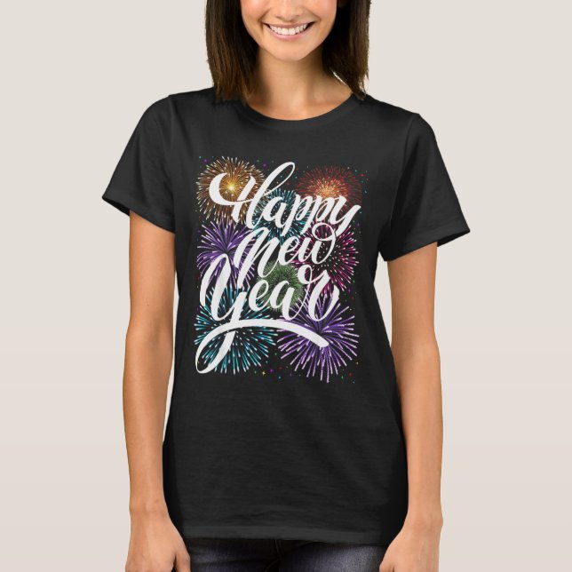 Happy New Year Firework Family Matching Men Women  T-Shirt (Vorderseite)