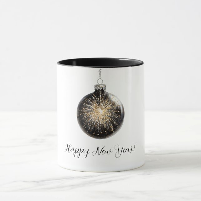 Happy New Year Fireworks Ball Tasse (Zentrum)