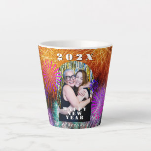 Happy New Year Fireworks Foto Milchtasse