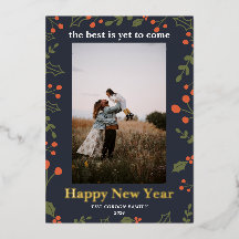 Happy New Year Foil 1 Foto Foliage Botanisch