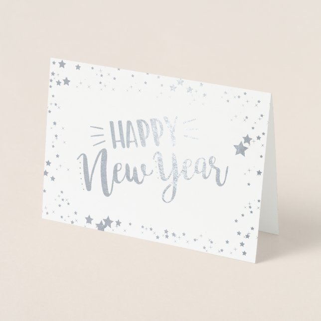 Happy New Year Folienkarte (Vorderseite)