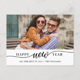 Happy New Year Foto Postkarte