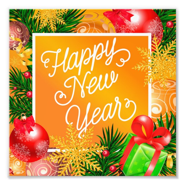 Happy New Year Fotodruck (Vorne)