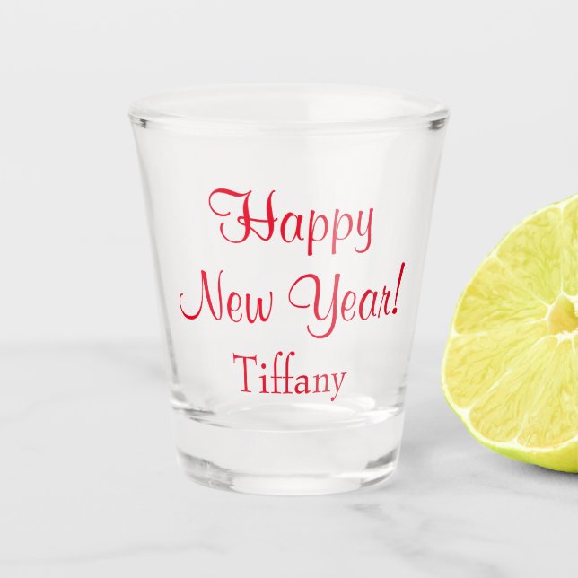 Happy New Year Friend Schnapsglas (Vorderseite)