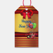 Happy New Year - Frohe Weihnachts-Geschenk-Tags