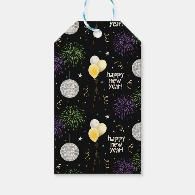 Happy New Year Geschenkanhänger (Vorderseite)