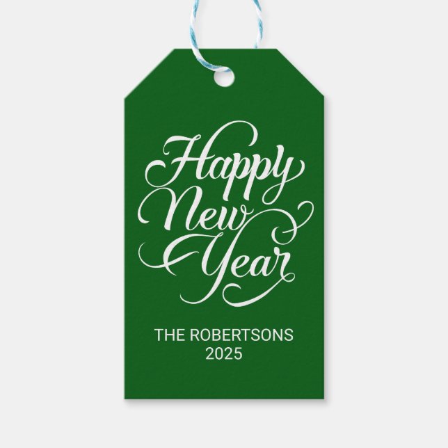 Happy New Year Geschenkanhänger (Vorderseite)