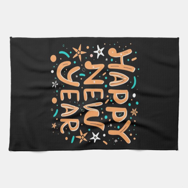 Happy New Year Geschirrtuch (Horizontal)