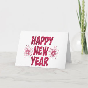 Happy New Year Glitzer Feiertagskarte