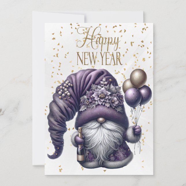 Happy New Year Gnome Ankündigung (Vorderseite)