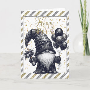 Happy New Year Gnome Karte