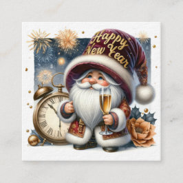 Happy New Year Gnome Series Begleitkarte