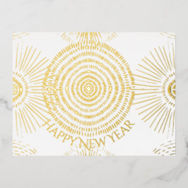 Happy New Year Gold Glitzer Folien Feiertagspostkarte